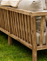 Porthallow Corner Sofa Set - Acacia Wood, Dark Natural