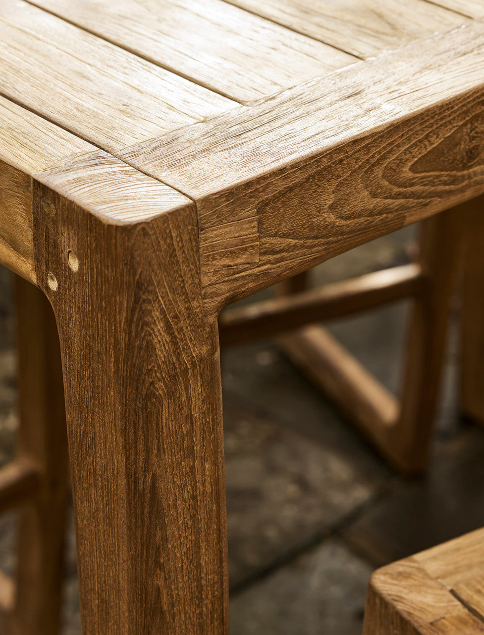Dashwood Square Bar Table - Reclaimed Teak, Natural