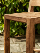 Dashwood Bar Stool With Back - Reclaimed Teak, Natural, Set of 2