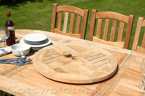 Teak lazy Susan hot from Hawaii