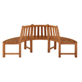 Half Tree Teak Bench 3 Seater