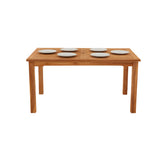 Marbrook Teak Table with 4 Grisdale Side & 2 Carver Chairs (150cm x 90cm)