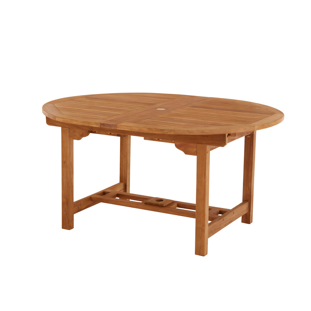 Avon Teak Oval Extending Dining Table