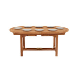 Avon Teak Oval Extending Dining Table