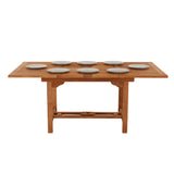 Arrow Teak Rectangular Extending Dining Table