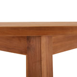Churn Teak Round Table 100cm & 4 Henley Stacking Armchairs