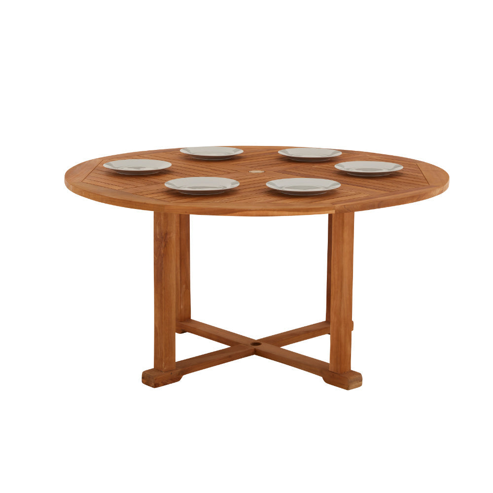 Churn Teak Round Deep Table 160cm