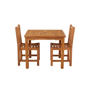 Marbrook 2 Seater Teak Table 90cm x 90cm with Malvern Side Chairs.