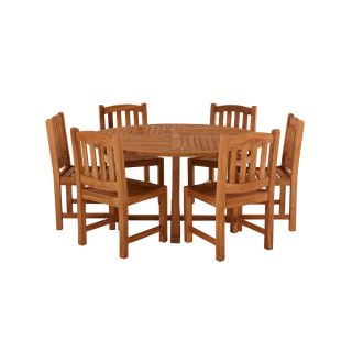 Broadway 6 Seater Teak Table 150cm with Malvern Side Chairs.
