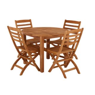 Churn 4 Seater Teak Table 100cm with Wenlock Side Chairs.