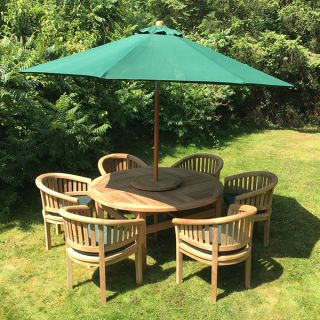 Churn 6 Seater Round Teak Table 150cm with Crummock Chairs.