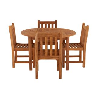 Churn 4 Seater Teak Table 120cm with Grisdale Side Chairs.