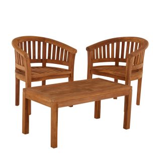 Burford Teak Coffee Table 100cm x 50cm with Crummock Chairs.
