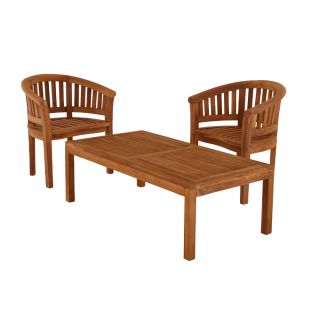 Burford Teak Coffee Table 135cm x 70cm with Crummock Chairs.