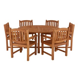 Broadway 6 Seater Teak Table 150cm with Malvern Carver Chairs.
