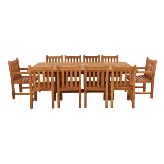 Arrow 10 Seater Extending Rectangular Teak Table 240cm - with Grisdale Side Chairs and Grisdale Carver Chairs.