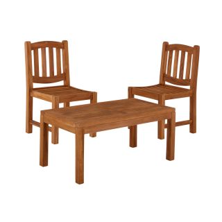 Burford Teak Coffee Table 100cm x 50cm with Malvern Side Chairs.