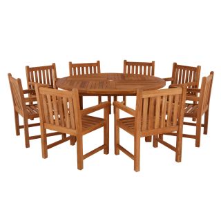 Churn 8 Seater Teak Table 160cm with Grisdale Carver Chairs.