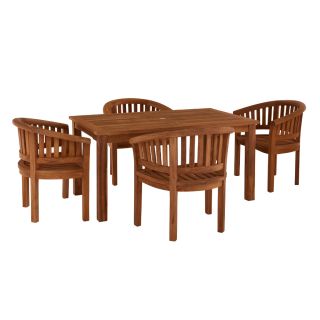 Marbrook 4 Seater Teak Table 150cm x 90cm with Crummock Chairs.