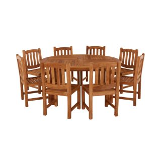 Churn 8 Seater Teak Table 160cm with Malvern Side Chairs.