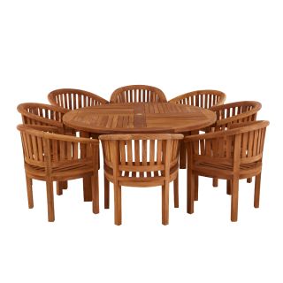 Churn 8 Seater Teak Table 160cm with Crummock Carver Chairs.