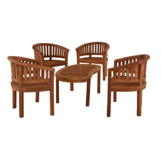 Crummock Teak Coffee Table with Crummock Chairs.